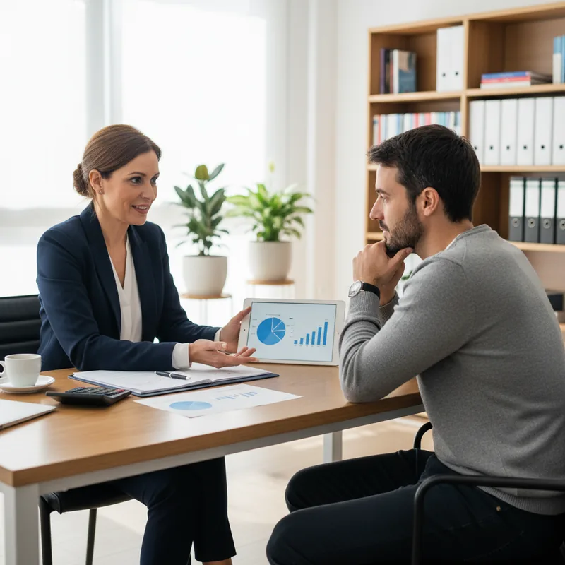 Asesora de TributaLey explicando obligaciones fiscales a un cliente aut&oacute;nomo